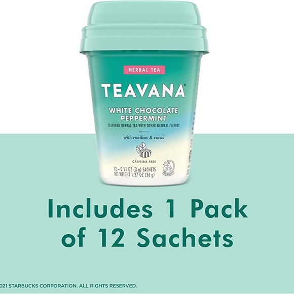 2 x Teavana® White Chocolate Peppermint Herbal Tea - Picture 2 of 6